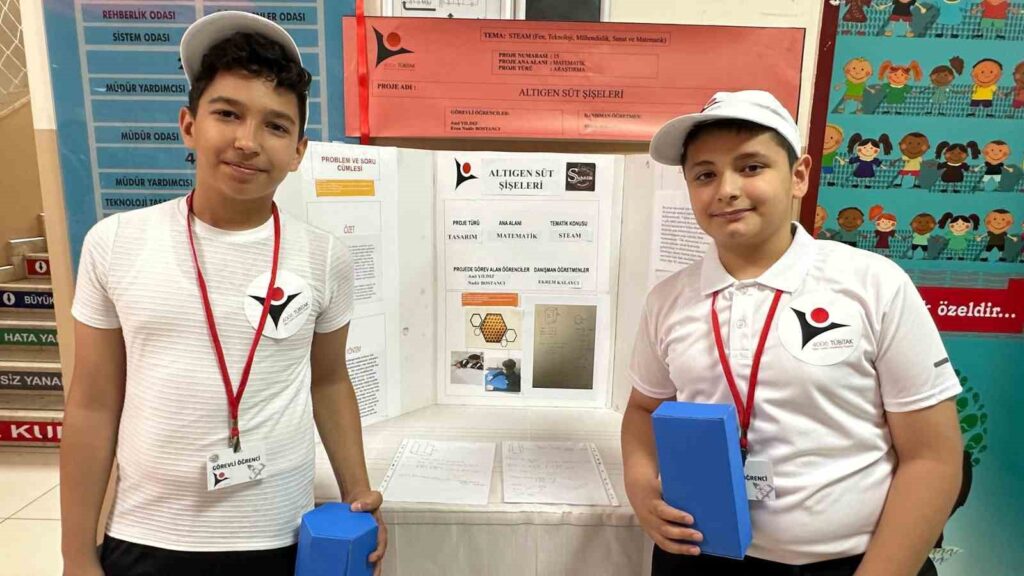 Die Schüler der Ankara Şehitlik Mittelschule nehmen am 4006 TÜBİTAK Wissenschaftsfestival teil.