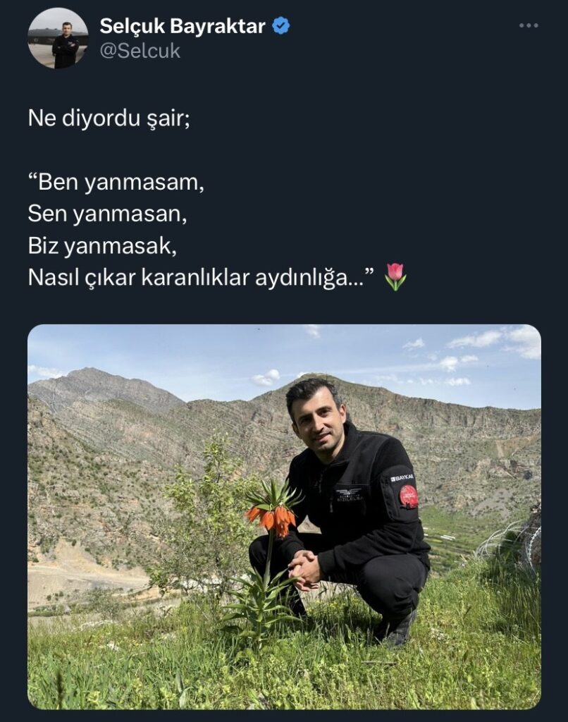 Selçuk Bayraktar a répondu aux partisans du PKK qui ont incendié une maquette de drone armé avec un poème