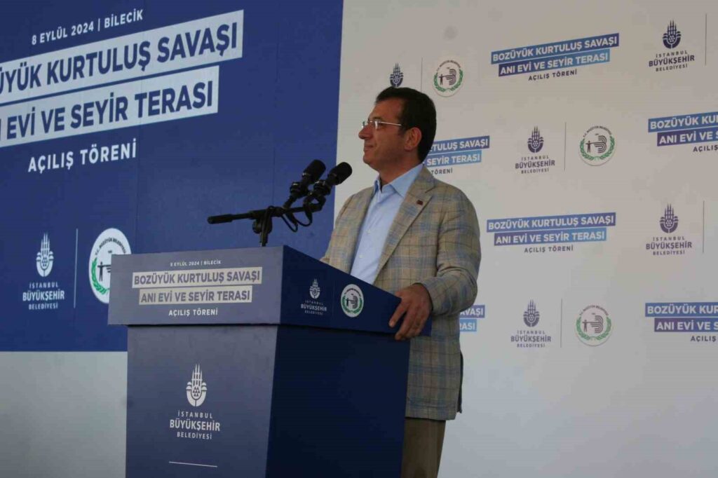 Imamoğlu ha parlato all’inaugurazione della Casa della Memoria della Guerra di Indipendenza a Bozüyük.
