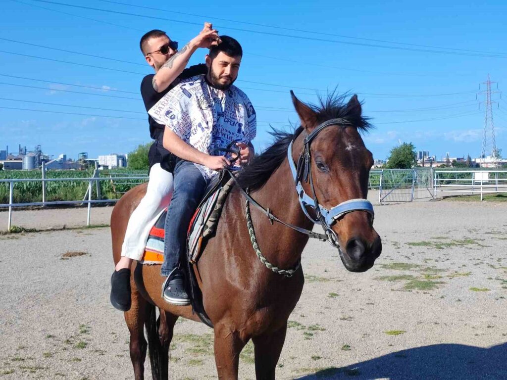 Barber in Adana Shaving Experience on Horseback