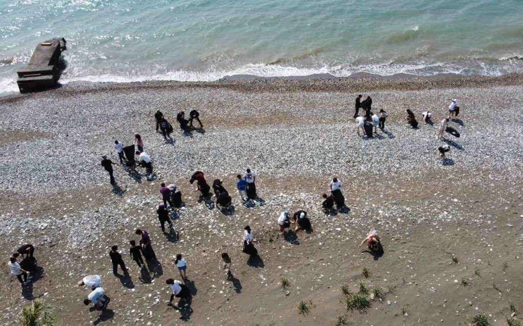Students Cleaned the Breeding Areas of Sea Turtles at Alata Beach