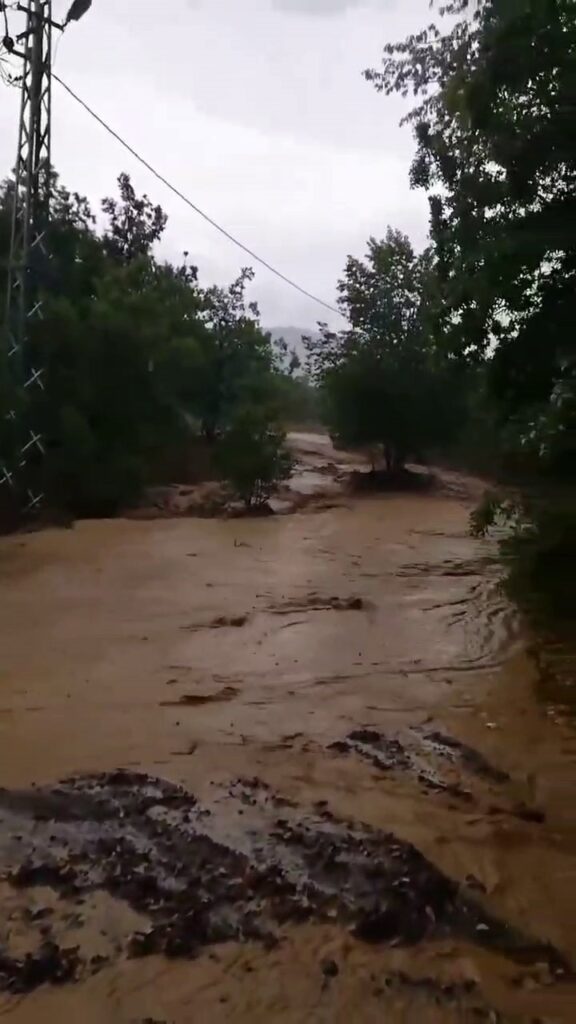 Sudden Heavy Rainfall Hits Agricultural Land and Rivers in Elazığ