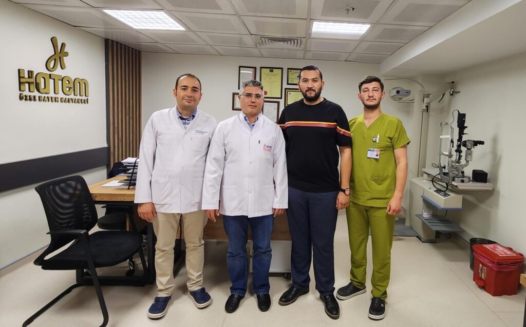 Patient Hatem, who experienced vision loss in his left eye, has recovered his health