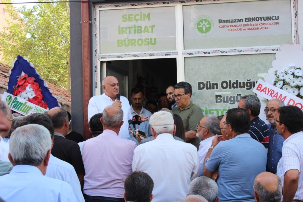 President Erkoyuncu opened his election office.