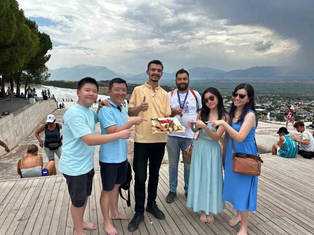They first encountered kebab in the unique beauty of Pamukkale