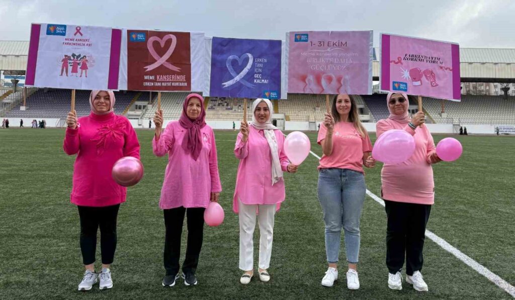 Pink walk for breast cancer awareness