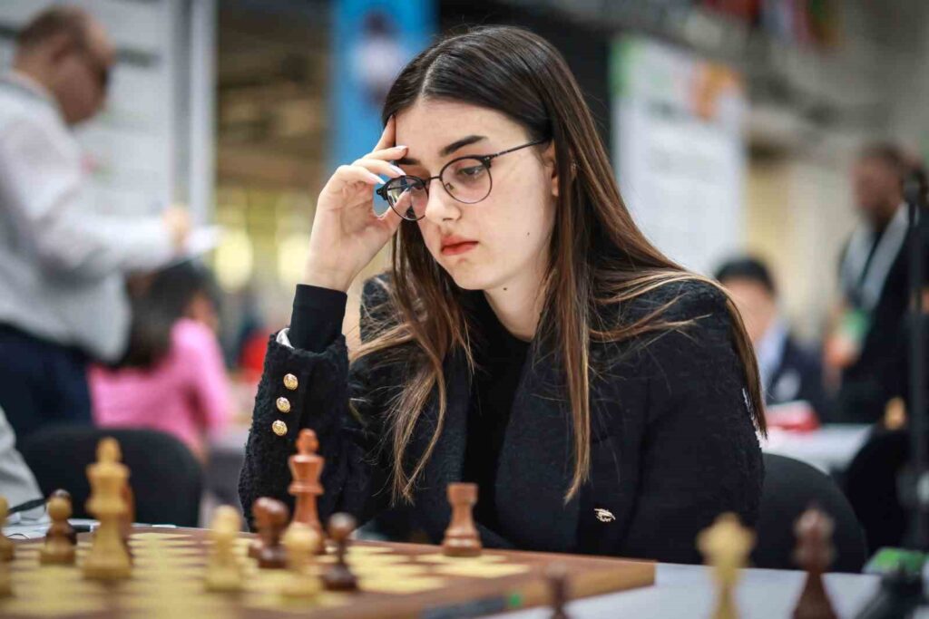 She received the title of “Woman International Master” in chess, which she started at the age of four.
