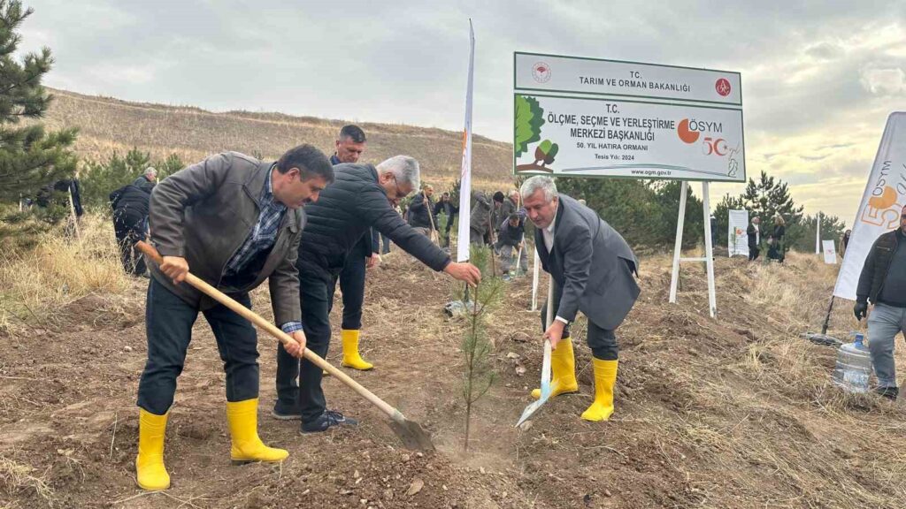On the 50th anniversary of ÖSYM, 1,500 saplings met the soil.